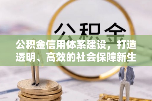 石首公积金信用体系建设，打造透明、高效的社会保障新生态
